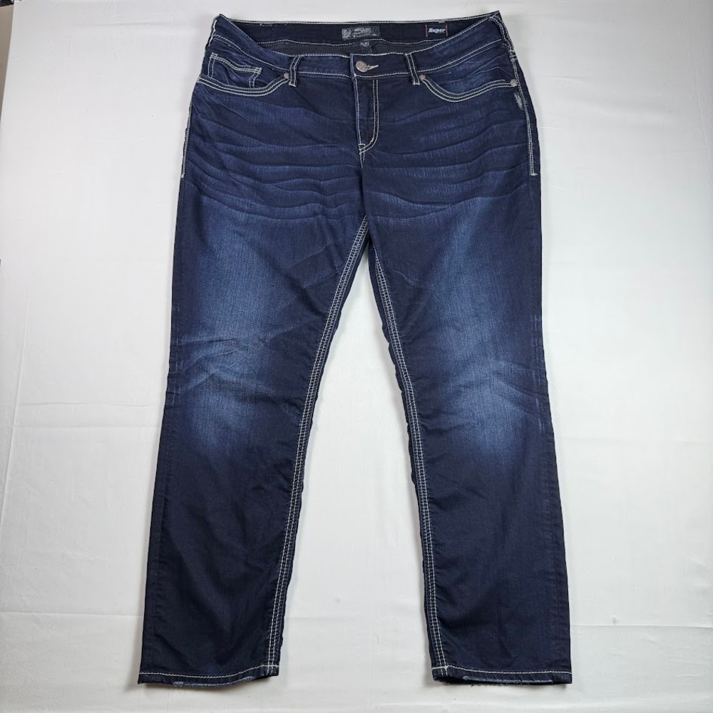 Silver Jeans Co Suki Jeans Mid Slim Dark Wash Super Stretch Womens 18 / 29